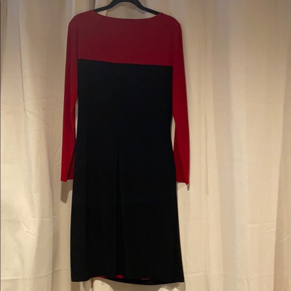 Chaps Long Sleeve Color Block Dress - Picture 4 of 7
